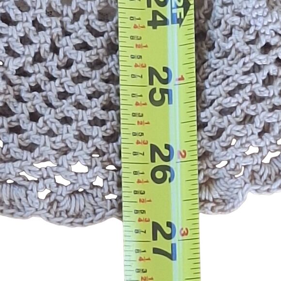 Ecru Crochet Boho Midi Skirt Cotton Sz M Slip Lining Philippines Doily Skirt - Picture 11 of 16